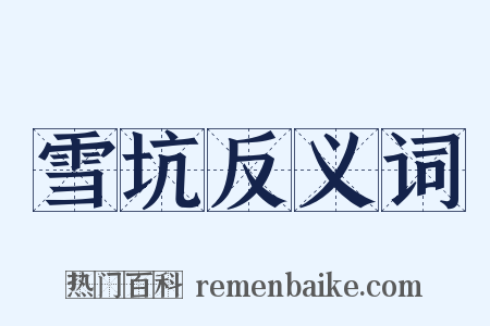 雪坑反义词是什么意思的图片